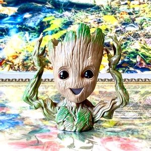 Baby Groot Succulent Pot Pen Holder Office Desk